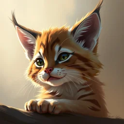 comic about a cute fluffy caracal. highly detailed, digital painting, loose brush strokes, realistic shaded lighting, artstation, concept art, smooth, sharp focus, illustration, realism, oil painting, unreal engine 5, 8 k, art by peter mohrbacher and sam spratt