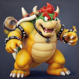 a beautiful intricate painting of bowser by rj palmer