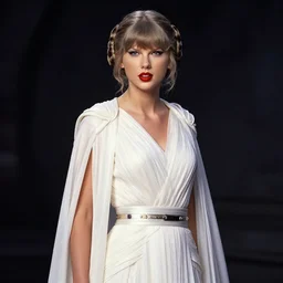 taylor swift as princess leia in star wars, by jean - baptiste monge