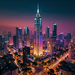 cyberpunk city inspired indian city like new delhi