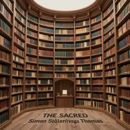 HD detailed art on artstation, The sacred library by Simon Stålenhag and Thomas Kinkade, oil on canvas