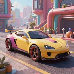 a matte painting of a colorful car scene from the future, cyber - steampunk, highly detailed, in the style of greg rutkowski and remedios varopic, lighting, hyper photorealism, trending on artstation, 8 k