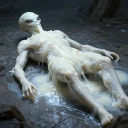 amber heard body being swallowed by an alien, white thick oily substance, gooey saliva, full body, full view, uhd, photorealistic,