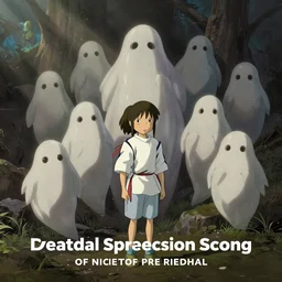 hyper realistic octane render of the ghosts and creatures from Miyazaki's Spirited Away