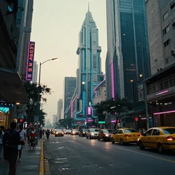 streets of south america in 2 0 7 0, cyberpunk, futuristic