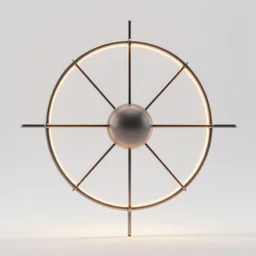 aureole 3 d model, white background, product photography