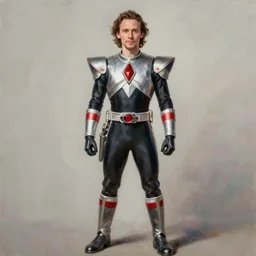 realistic full body, Portrait painting of Tom Hiddleston as Cyborg Power Ranger, made by Michaelangelo, physical painting, Sharp focus,digital art, bright colors,fine art, trending on Artstation, unreal engine.