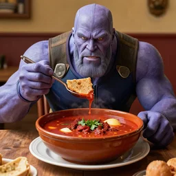 thanos eating pozole
