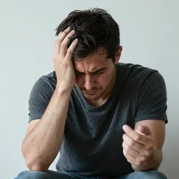a man feeling the full pain and weight of white guilt