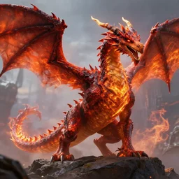 A portrait of a fire dragon, dungeons and dragons, blizzard entertainment, industrial light and magic, pixar