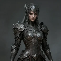 portrait of a warrior princess, concept art by guweiz, ultra high detail, intricate detail, cinematic, ominous, octopath traveler, dark fantasy, concept art by guweiz