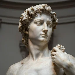 Sheryl Sandberg marble statue by Michelangelo, Metropolitan Museum of Fine Art, close up, 85mm f/1.4