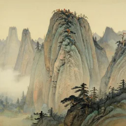 mountain, taoism, painting by greg rutkowski, j. c. leyendecker, artgerm