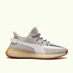 a sneaker, sports, yeezy, puma, balenciaga, award - winning photo, 4 k, white background, sharp focus, high key lighting