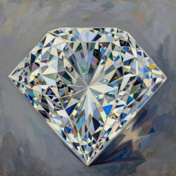 anime cyberpunk diamond, intricate oil painting by greg rutkowski, trending on artstation