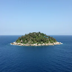 an island in the middle of the ocean