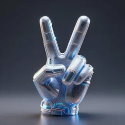 futuristic peace sign