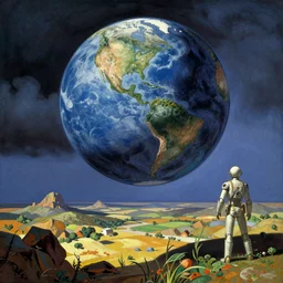 Captain Planet by Norman Rockwell