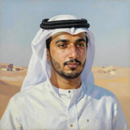 A portrait of Ghawar, oil painting