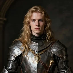Richard D James from Aphex Twin as a medieval knight