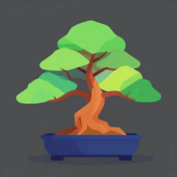 bonsai tree but minimalistic 2 d concept art by frank stella gilleard james, whalen tom, colorful, vray, trending on artstation, minimalism