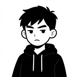 gigachad meme, black and white scheme