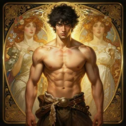 symmetry!! portrait of a chinese attractive men, cottagecore!! fitness body, glowing lights!! intricate, elegant, highly detailed, digital painting, artstation, concept art, smooth, sharp focus, illustration, art by artgerm and greg rutkowski and alphonse mucha