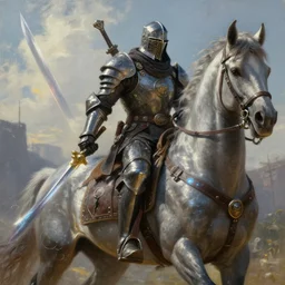 ancient slavic knight on a cyberhorse as futuristic military specops!!!, holding plasma blade!!!, sci - fi!!, hyperrealistic, highly detailed, cinematic, volumetric sunlight, beautiful, cgssociety, artstation, 8 k, oil painting by greg rutkowski, by artgerm, by wlop