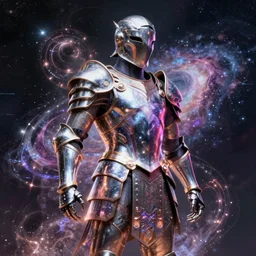 Gladiator armor made of galaxies and sci fi parts conjuring cosmic energy, surrealism, smooth, intricate, elegant, galactic energy, power aura, neon glowing spells, digital painting, artstation, concept art, high tech fantasy, sharp focus, illustration, art by daytoner and vitaly bulgarov