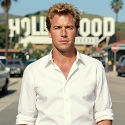 Rick Dalton from Once upon a time in Hollywood painted by Norman Rockwell
