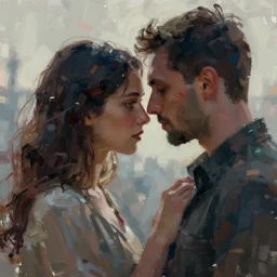 concept art of future of love and hate by jama jurabaev, cinematic shot, brush hard, artstation, cgsociety, high quality, brush stroke