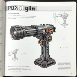 instruction manual for building a portal gun. detailed instructions. instruction manual.