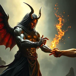 lucifer grabbing adam's hand