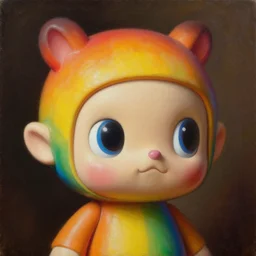 oil matte portrait painting, rainbow brite cartoon character toy painted, detailed faces, wonderful masterpiece highly detailed, beautiful cinematic light deep focus, elegant, digital painting, smooth, sharp focus, golden ratio, dramatic illumination, ultra realistic, 8 k, art by salvator rosa and caravaggio