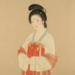 a woman of hanfu style, painted by luis royo