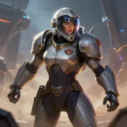 portrait of a starship captain with a helmet as an apex legends character digital illustration portrait design by, wayne barlowe detailed, gorgeous lighting, wide angle action dynamic portrait