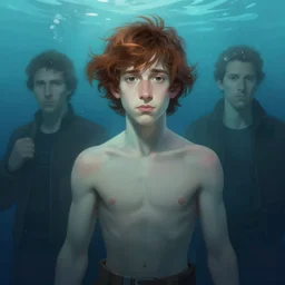 character concept portrait, centralized, aaron taylor johnson, underwater, style digital painting, concept art, smooth, sharp focus, illustration, from metal gear, by ruan jia and mandy jurgens and william - adolphe bouguereau, artgerm