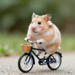 hamster riding a bike