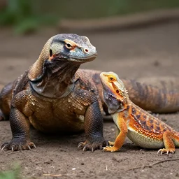 a komodo dragon mixed with bearded dragon