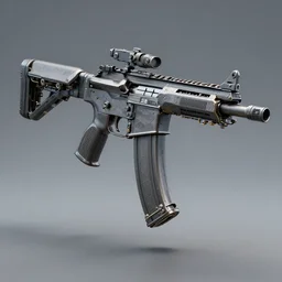 corner rifle, mechanical, 4k , futuristic, reinforced, trending on ArtStation