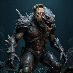 elon musk as a scary sea monster, photorealistic, cinematic lighting, highly detailed, very intricate, by hr giger