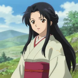 An anime portrait of Ssunbiki as a beautiful woman wearing a kimono from Skyrim, by Lane Brown and Mandy Jurgens, trending on artstation