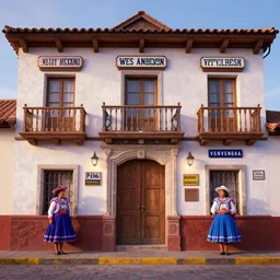freddy mamani silvestre facade, highly detailed, photo, artstation, 3 d render, sharp focus, environment lighting, style by wes anderson and vernacular signs, bolivian cholitas, 8 k, ultra realistic, glow, soft lighting, hyperrealistic, unreal engine