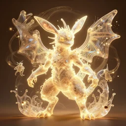 ( psychic pokemon ) creature creature in a alaska, warm tones, bioluminescent bioluminescent translucent translucent, backlit : by michal karcz, daniel merriam, victo ngai and guillermo del toro : ornate, dynamic, particulate, intricate, elegant, highly detailed, centered, artstation, smooth, sharp focus, octane render, 3 d