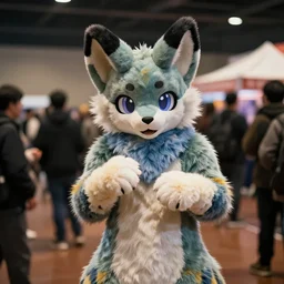 mass shooting at a furry convention, epic movie shot, cinematic, volumetric lighting