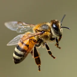 close up bee, super marco, high grain, studio light
