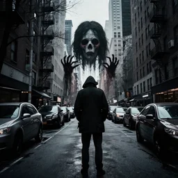 NYC city streets, little nightmares style