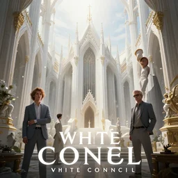 white council, epic masterpiece of cinematographic hyperrealism. realistic shaded lighting poster by craig mallismo, artgerm, jeremy lipkin and michael garmash, unreal engine, radiant light, detailed and intricate environment, digital art, art station trends