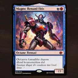 magic the gathering card of a robot wizard, octane render, artgerm, denis sarazhin, beeple, greg rutkowski, rim light, vibrant colors, highly detailed, dramatic lighting, 8 k, trending on artstation, very coherent
