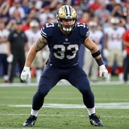 Patrick Stewart as an NFL linebacker
